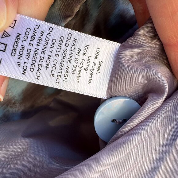 Simonton Says Leopard Print Watercolor Drawstring Waist Windbreaker Jacket 1X - Picture 4 of 10